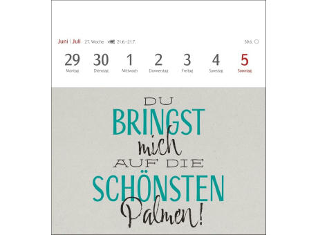 Typo-Sprüche-Kalender Postkartenkalender