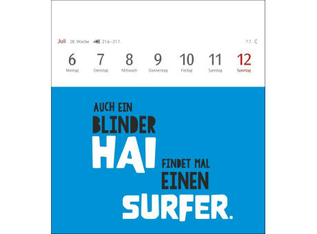 Typo-Sprüche-Kalender Postkartenkalender