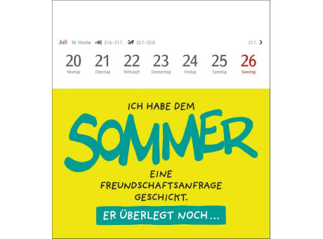 Typo-Sprüche-Kalender Postkartenkalender