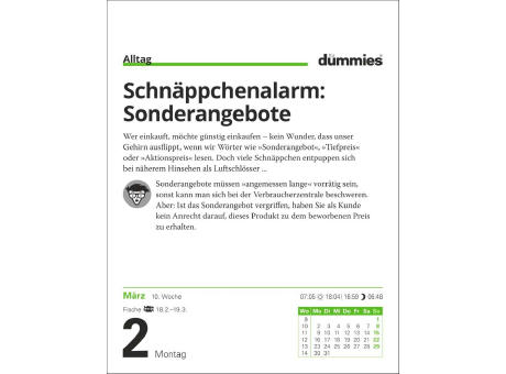 Die Welt erklärt für Dummies Tagesabreißkalender