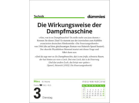 Die Welt erklärt für Dummies Tagesabreißkalender