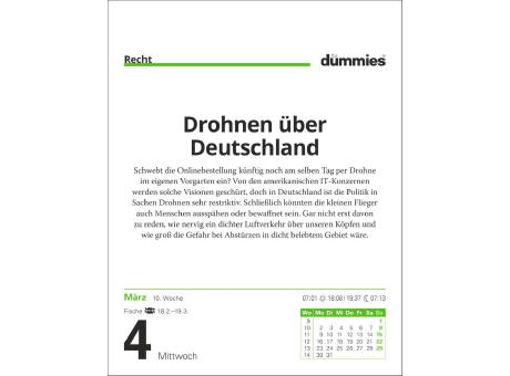 Die Welt erklärt für Dummies Tagesabreißkalender