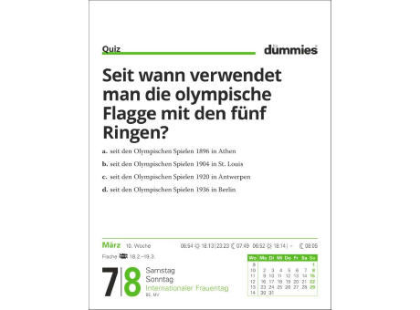 Die Welt erklärt für Dummies Tagesabreißkalender