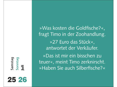 Witzirin Tagesabreißkalender