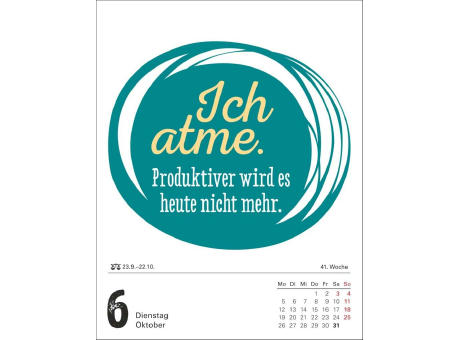 Lange Rede kurzer Gin Tagesabreißkalender