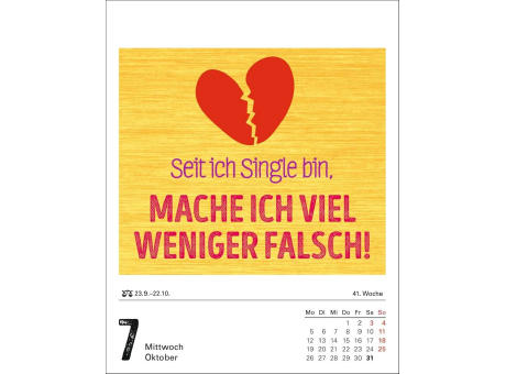 Lange Rede kurzer Gin Tagesabreißkalender