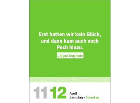 Lattenknaller Tagesabreißkalender