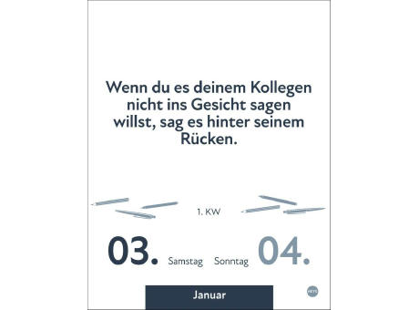 Die besten Sprüche für lange Bürotage Tagesabreißkalender