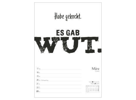 Typo-Sprüche-Kalender s/w Wochenplaner