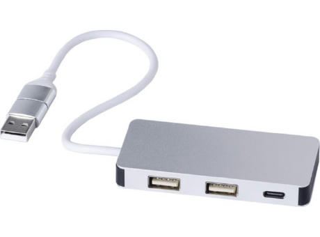 Recycelte Aluminium USB Hub Layton