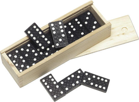 Domino-Spiel in Holzbox Enid