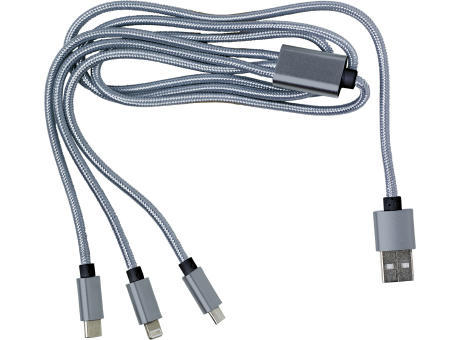 3-in-1 Ladekabel aus Nylon Felix