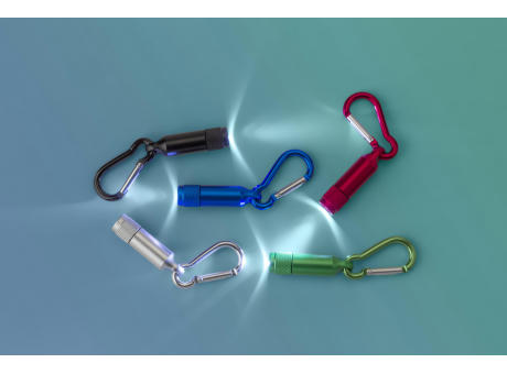 Mini-Taschenlampe aus Aluminium mit Karabiner Tracy