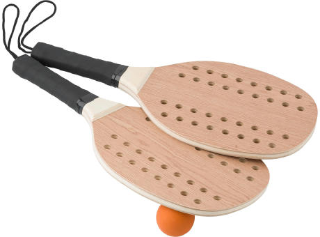 Tennisset aus Rosenholz Sergio