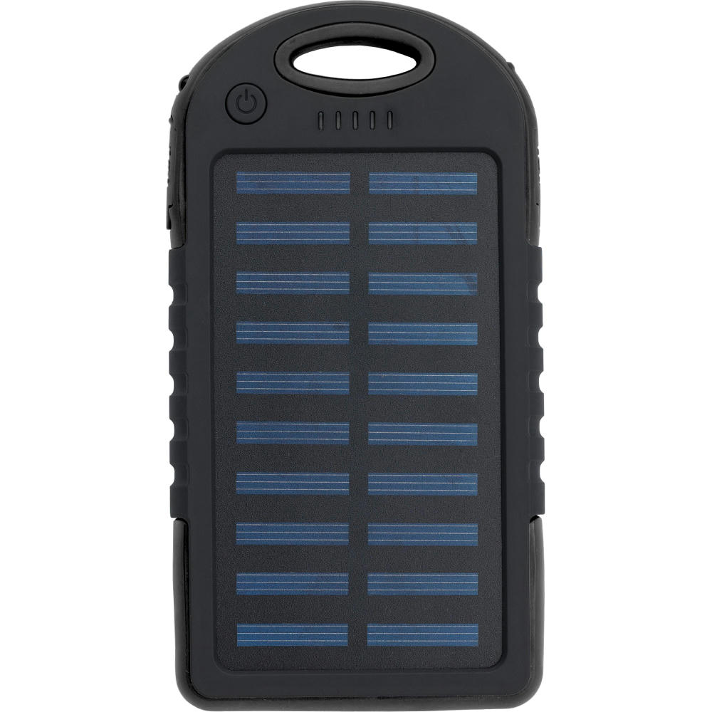 Gummierte ABS Solar-Powerbank Arin