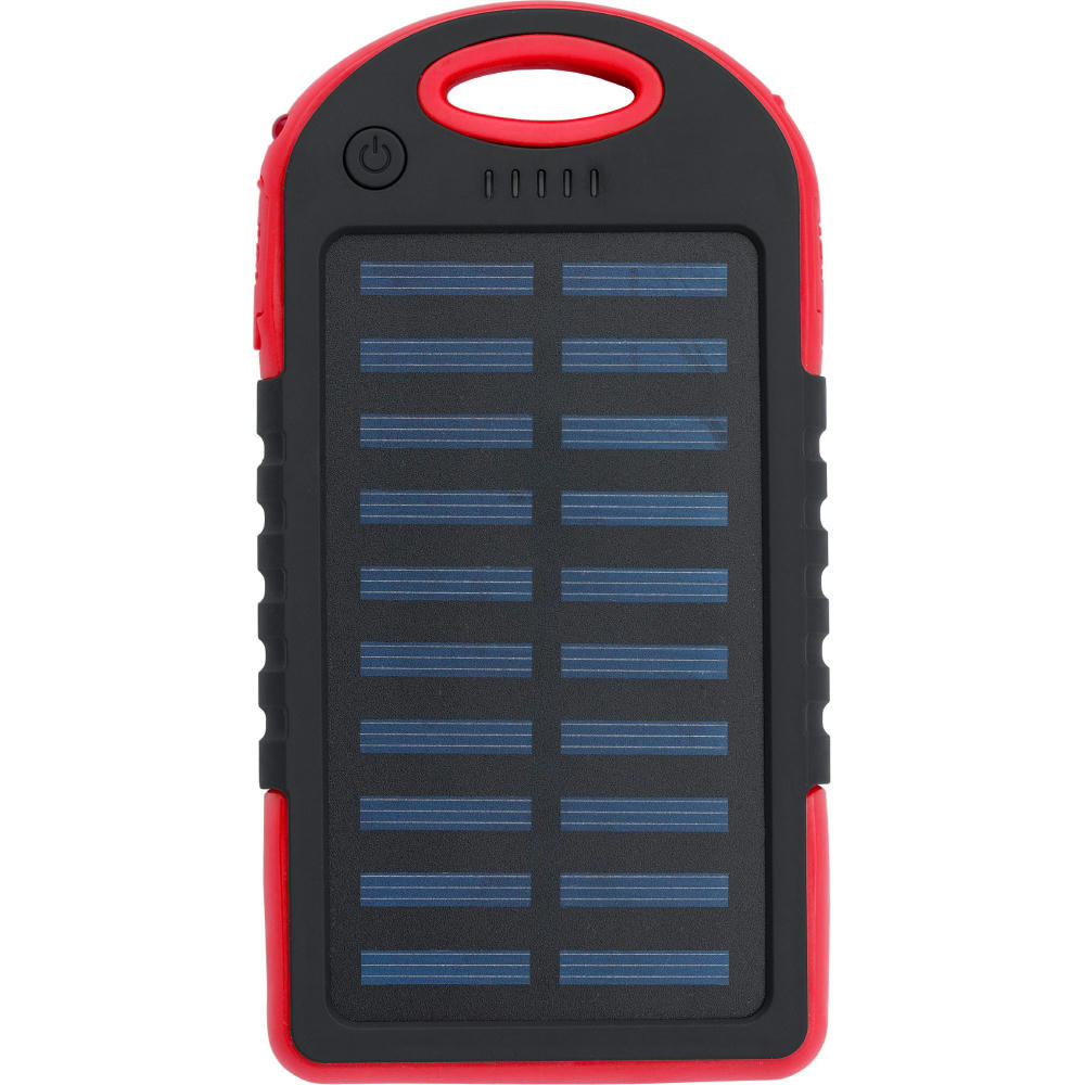 Gummierte ABS Solar-Powerbank Arin