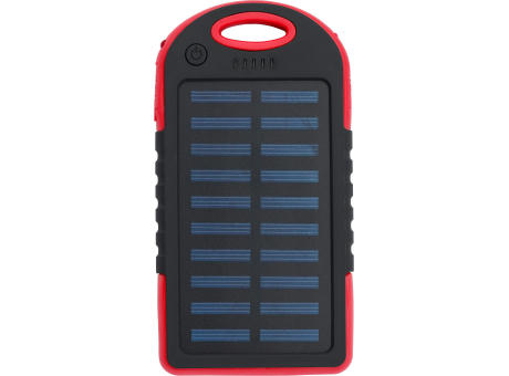 Gummierte ABS Solar-Powerbank Arin