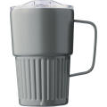 Recycelter Edelstahl-Reisebecher mit doppelter Wand (450 ml) von Calo