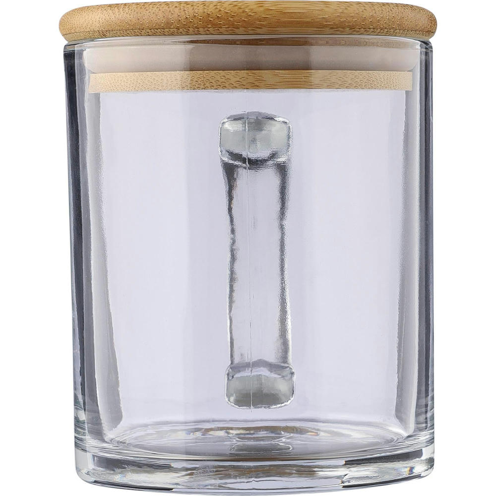 Trinkbecher Ashley | Glas | Bambusdeckel | 300 ml