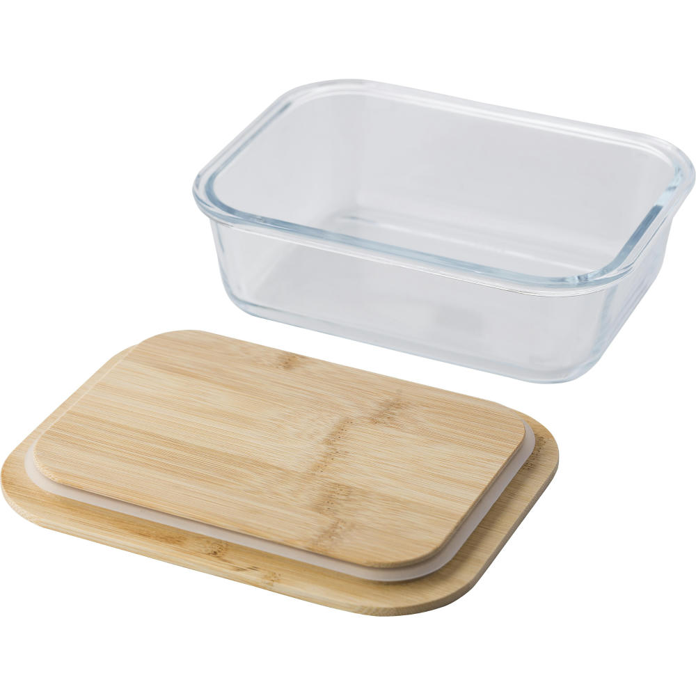 Lunchbox Nicole | Glas | Bambusdeckel | 900 ml