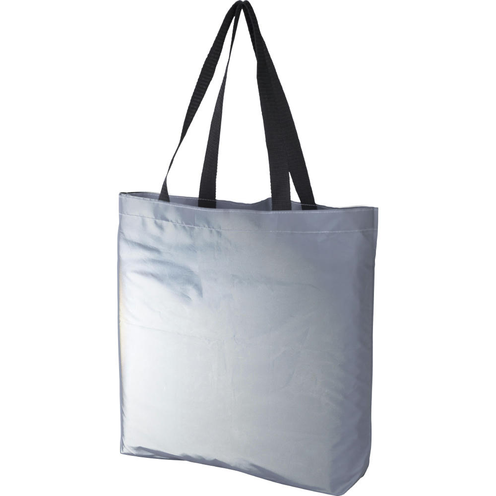 Einkaufstasche Jordyn | Polyester 100D | Reflektierend | Lange Griffe