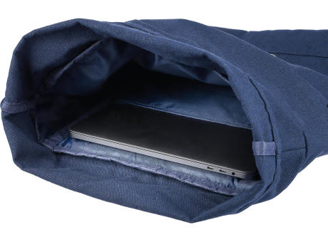 Rolltop-Rucksack Thaddeus aus recyceltem Poly-Baumwollgewebe (330 g/m2)