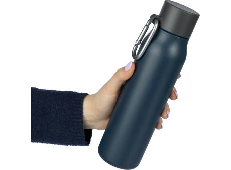 Doppelwandige Trinkflasche aus recyceltem Edelstahl (600 ml) Cassian