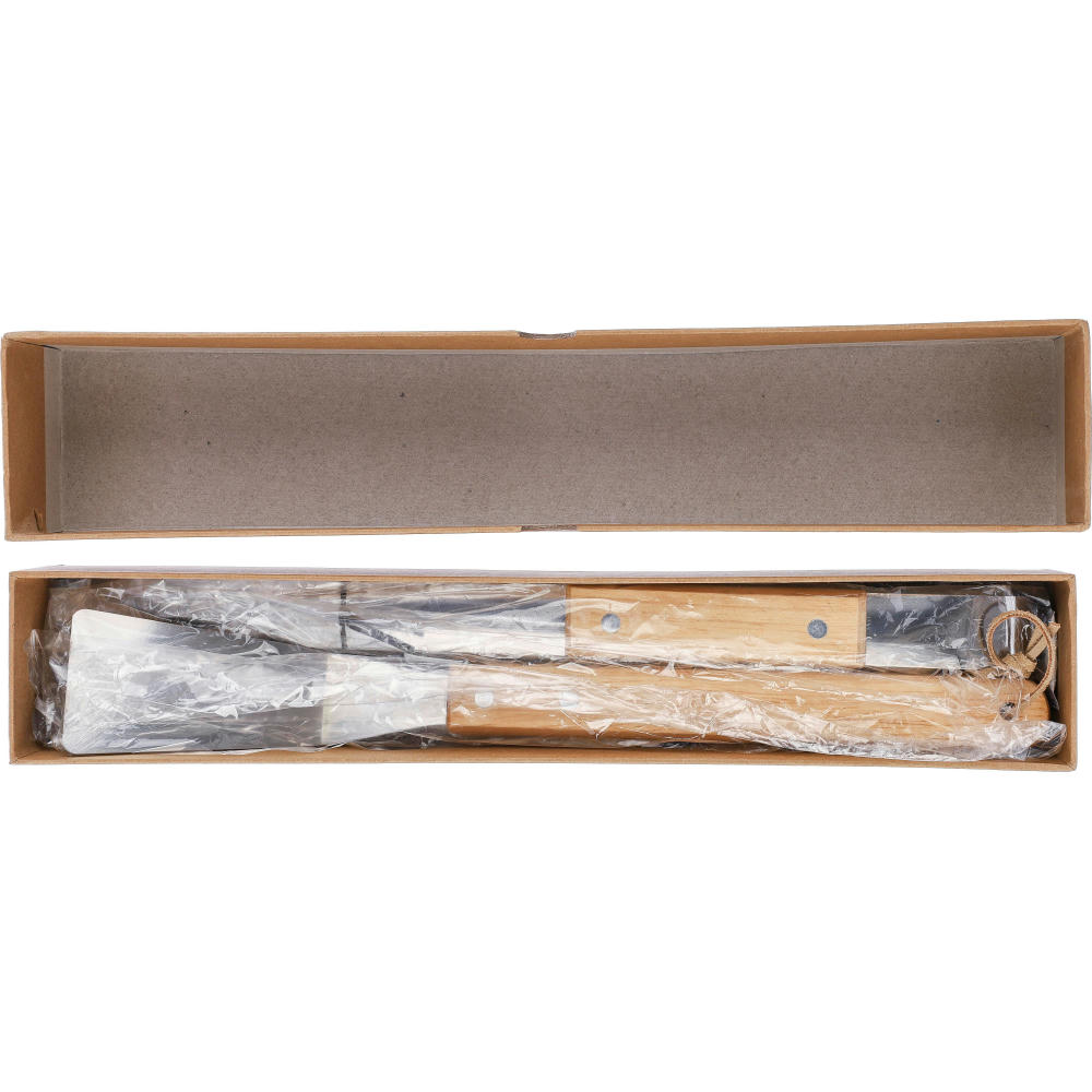Grillset Kaitlyn | Edelstahl | 3 St. | Holzgriffe