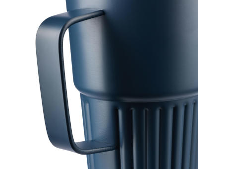 Recycelter Edelstahl-Reisebecher mit doppelter Wand (450 ml) von Calo