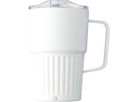 Recycelter Edelstahl-Reisebecher mit doppelter Wand (450 ml) von Calo