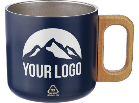 Doppelwandiger Becher aus recyceltem Edelstahl 400 ml Dwight