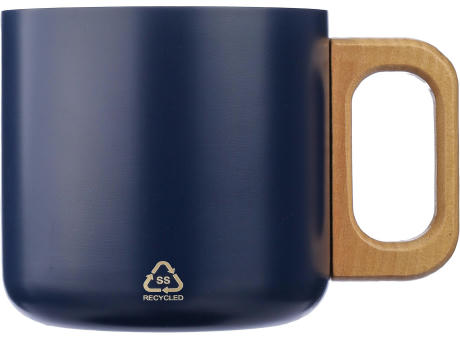 Becher Dwight | Edelstahl | Holzgriff | 400 ml