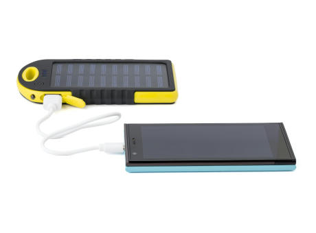 Gummierte ABS Solar-Powerbank Arin