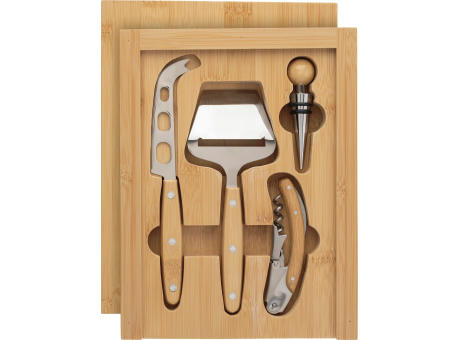 Käse- und Weinset aus Bambus Patrick