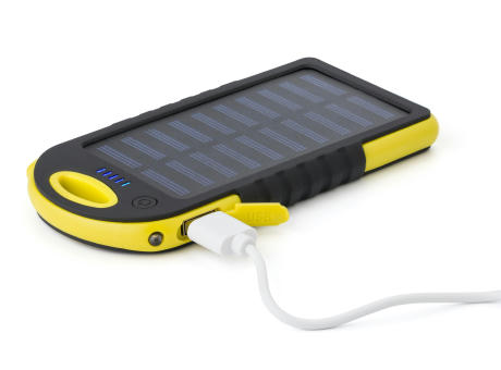 Gummierte ABS Solar-Powerbank Arin