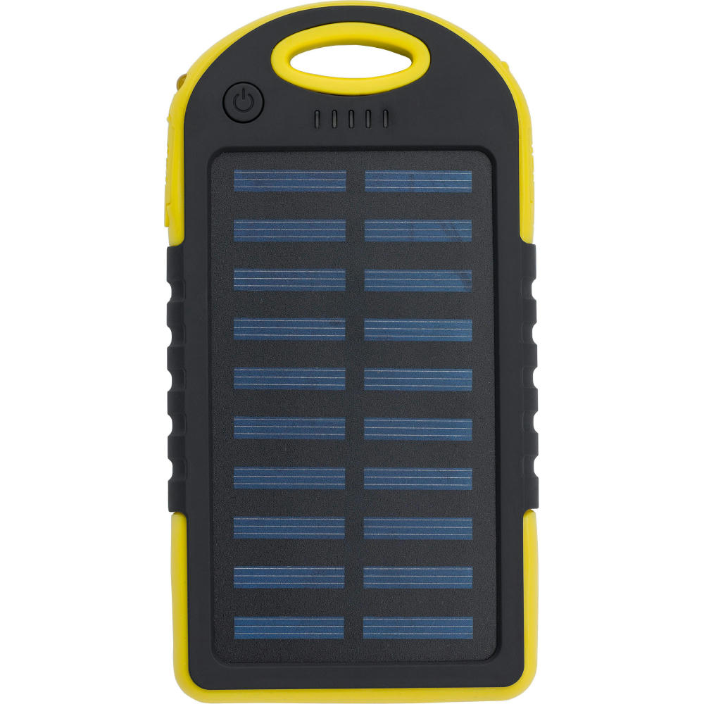 Gummierte ABS Solar-Powerbank Arin