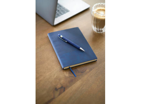 Recyceltes PU-Notizbuch (A5) und Kugelschreiber-Set Tarek