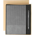 Recyceltes PU-Notizbuch (A5) und Kugelschreiber-Set Tarek
