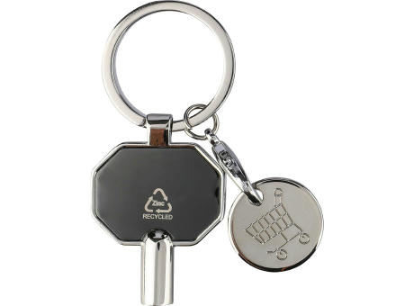 Schlüsselanhänger aus recycelter Zinklegierung mit Heizkörperentlüfter Mara