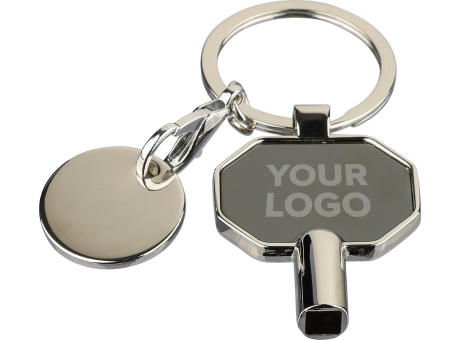 Schlüsselanhänger aus recycelter Zinklegierung mit Heizkörperentlüfter Mara