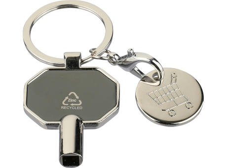 Schlüsselanhänger aus recycelter Zinklegierung mit Heizkörperentlüfter Mara