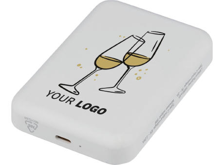 Recycelte ABS-Powerbank mit kabellosem Ladegerät Miren