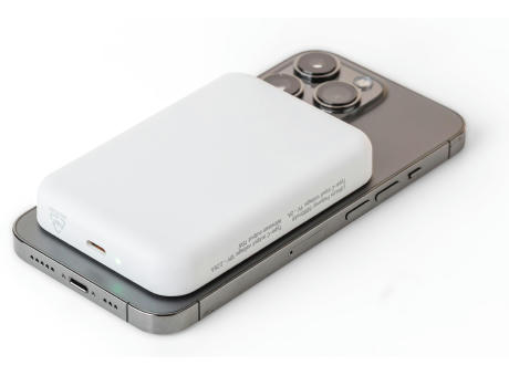 Recycelte ABS-Powerbank mit kabellosem Ladegerät Miren