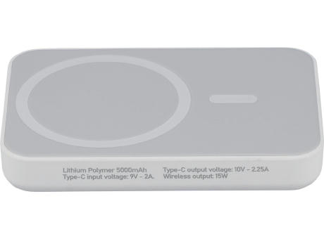 Recycelte ABS-Powerbank mit kabellosem Ladegerät Miren