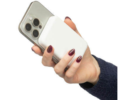 Recycelte ABS-Powerbank mit kabellosem Ladegerät Miren