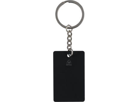 Recycelter Edelstahl-Schlüsselanhänger in Rechteckform Jax