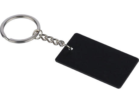 Recycelter Edelstahl-Schlüsselanhänger in Rechteckform Jax
