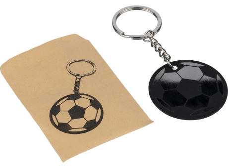 Schlüsselanhänger in Form eines Fußballs aus recyceltem Edelstahl von Ciro