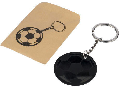 Schlüsselanhänger in Form eines Fußballs aus recyceltem Edelstahl von Ciro