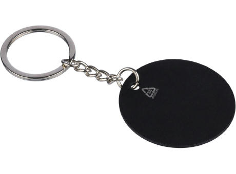 Recycelter runder Schlüsselanhänger aus Edelstahl Risa